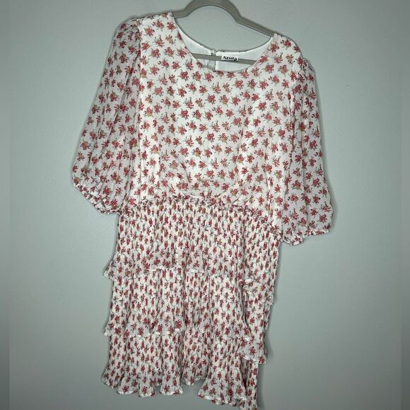 Arula Floral Tiered Mini Dress - Picture 1 of 3